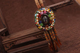 Handmade Beaded Leather Boho Necklaces