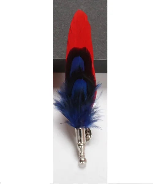 Feather Lapel Pin Brooch Hat Pin Handmade Suit Accessory Gift Idea