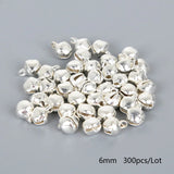 50-300Pcs/lot Loose Silver Beads Iron Jingle Bells Christmas Decoration Gift DIY Crafts
