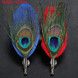 Feather Lapel Pin Brooch Hat Pin Handmade Suit Accessory Gift Idea