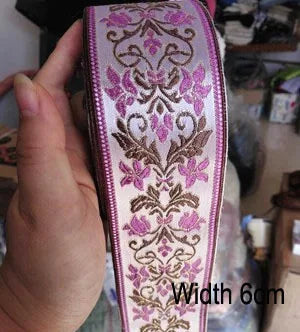1M Boho Embroidered Jacquard Ribbons Trim DIY Craft
