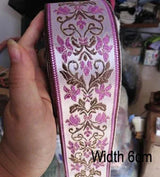 1M Boho Embroidered Jacquard Ribbons Trim DIY Craft