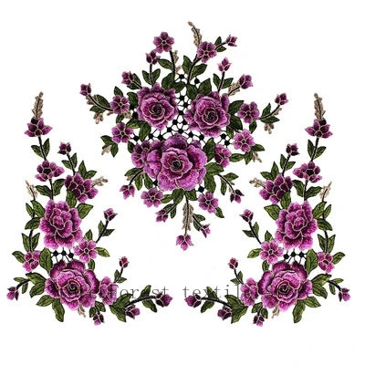 Embroidery Peony Patches Sew On Appliqué DIY Sewing Craft