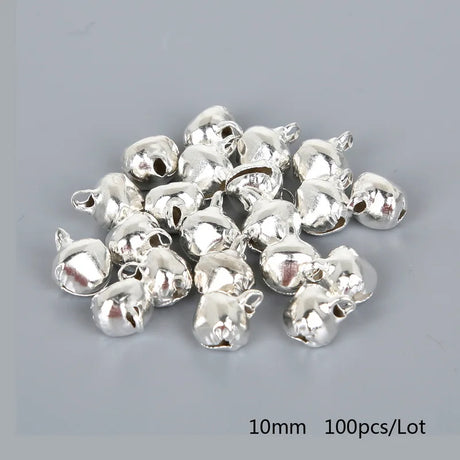 50-300Pcs/lot Loose Silver Beads Iron Jingle Bells Christmas Decoration Gift DIY Crafts
