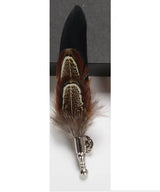 Feather Lapel Pin Brooch Hat Pin Handmade Suit Accessory Gift Idea