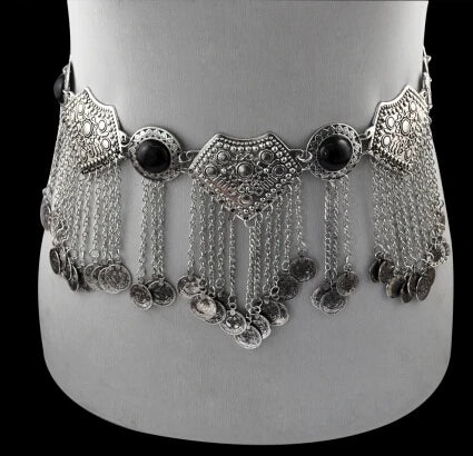 Gypsy Silver Shimmy Belts Belly Dance Hip Jewellery