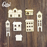 Wooden House Shapes 21 Pieces/7 Types DIY Wood Craft Projects
