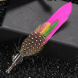 Feather Lapel Pin Brooch Hat Pin Handmade Suit Accessory Gift Idea