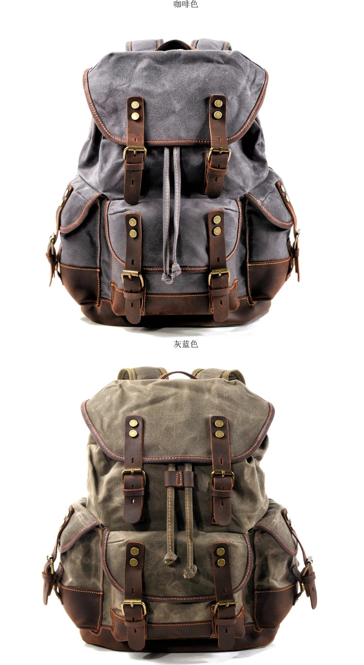 Waterproof Waxed Canvas Rucksack