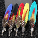 Feather Lapel Pin Brooch Hat Pin Handmade Suit Accessory Gift Idea