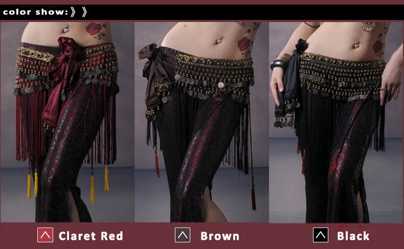 Copper Belly Dance Hip Scarf Coin Belt Tribal Costume