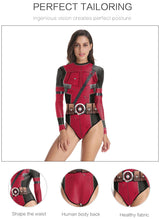 Deadpool Printed Long Sleeve Swimwear One-piece Surfing Swimsuit