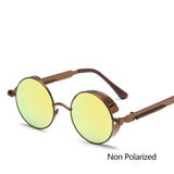 Leon's Round Polarised Sunglasses Steampunk UV400