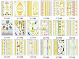 Golden Lotus Temporary Tattoos Mandala Butterfly Dream Catcher Body Art
