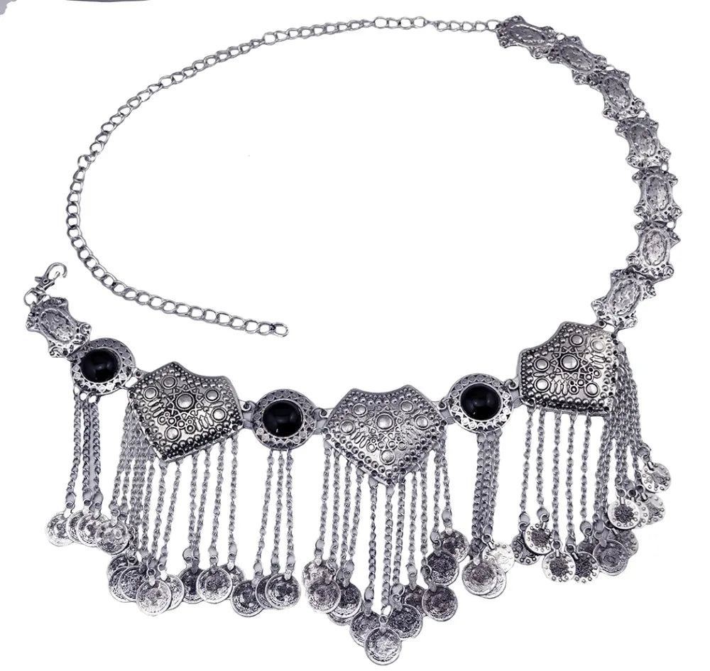 Gypsy Silver Shimmy Belts Belly Dance Hip Jewellery