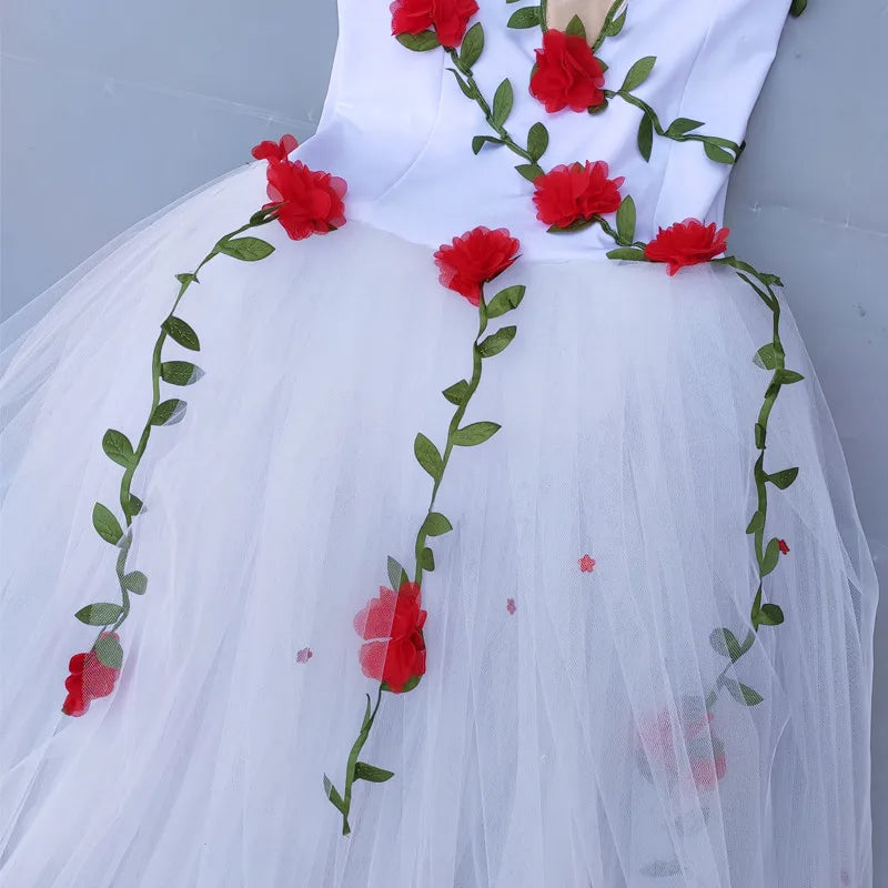 Rose Vines Ballet Tutu Dresses Ballerina Dress Dance Costume