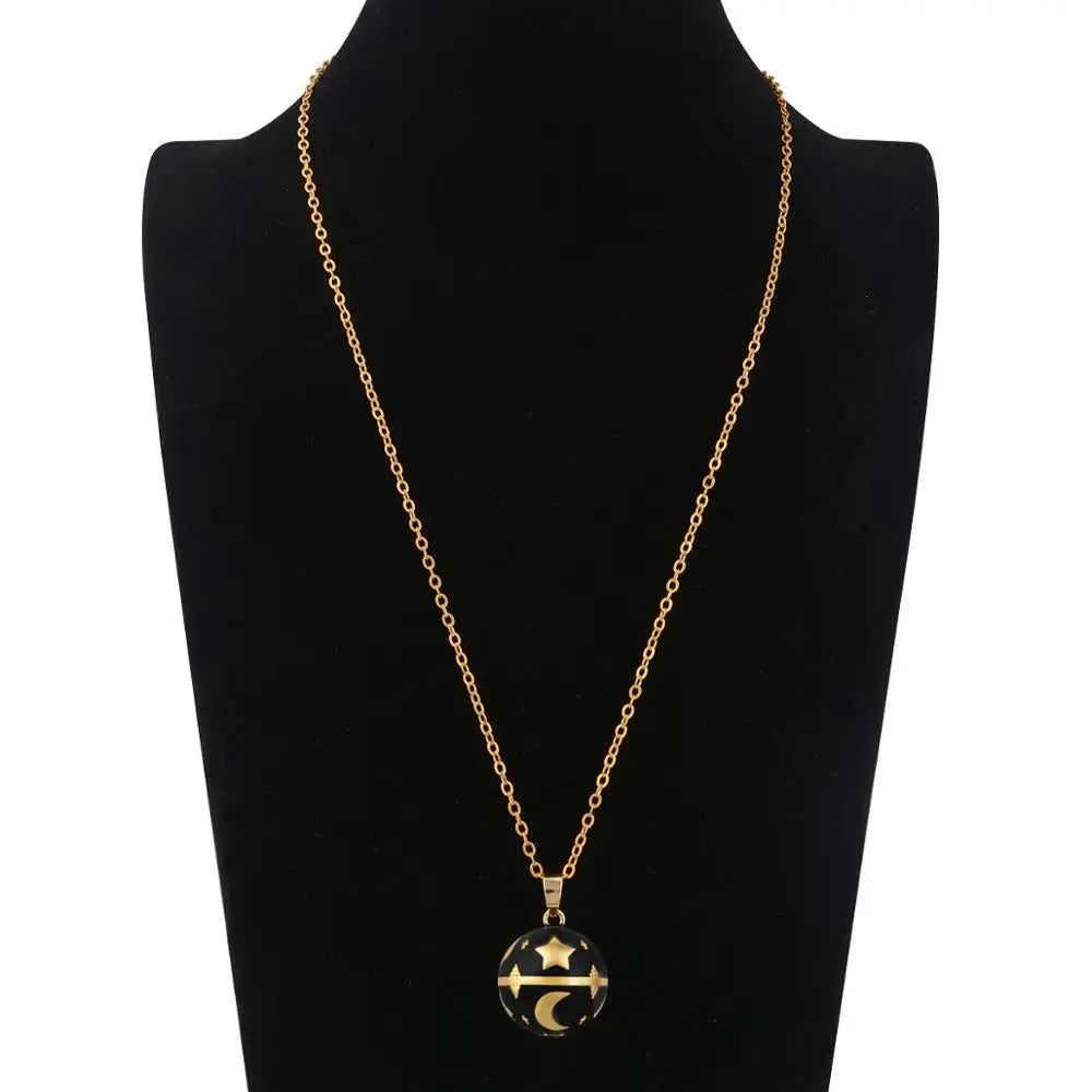 The Moon and The Stars Harmony Chime Ball Mexican Bola Necklace