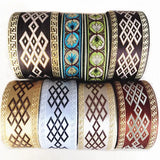 1M Boho Embroidered Jacquard Ribbons Trim DIY Craft