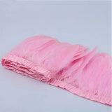 2 Meters Dyed Goose Feather Trims Fringes Ribbons DIY Craft