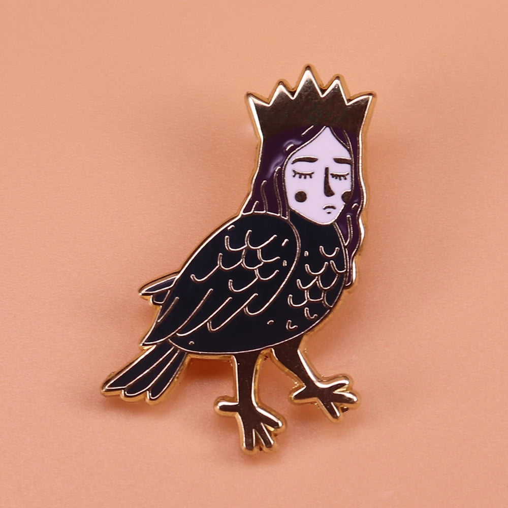 Mythology Alkonost Bird Enamel Pin