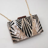 Pearlescent Acrylic Evening Clutch Bag