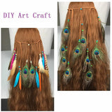 10Pcs Natural Peacock Feathers 25-30CM/10-12inch Feathers for Crafts and Decoration