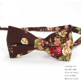 Country Style Floral Linen Bow Ties