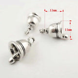 25 Small Bell Shape Charms Antique Silver Colour DIY Jewellery Making Charms