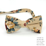 Country Style Floral Linen Bow Ties