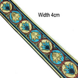 1M Boho Embroidered Jacquard Ribbons Trim DIY Craft