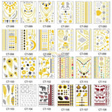 Golden Lotus Temporary Tattoos Mandala Butterfly Dream Catcher Body Art