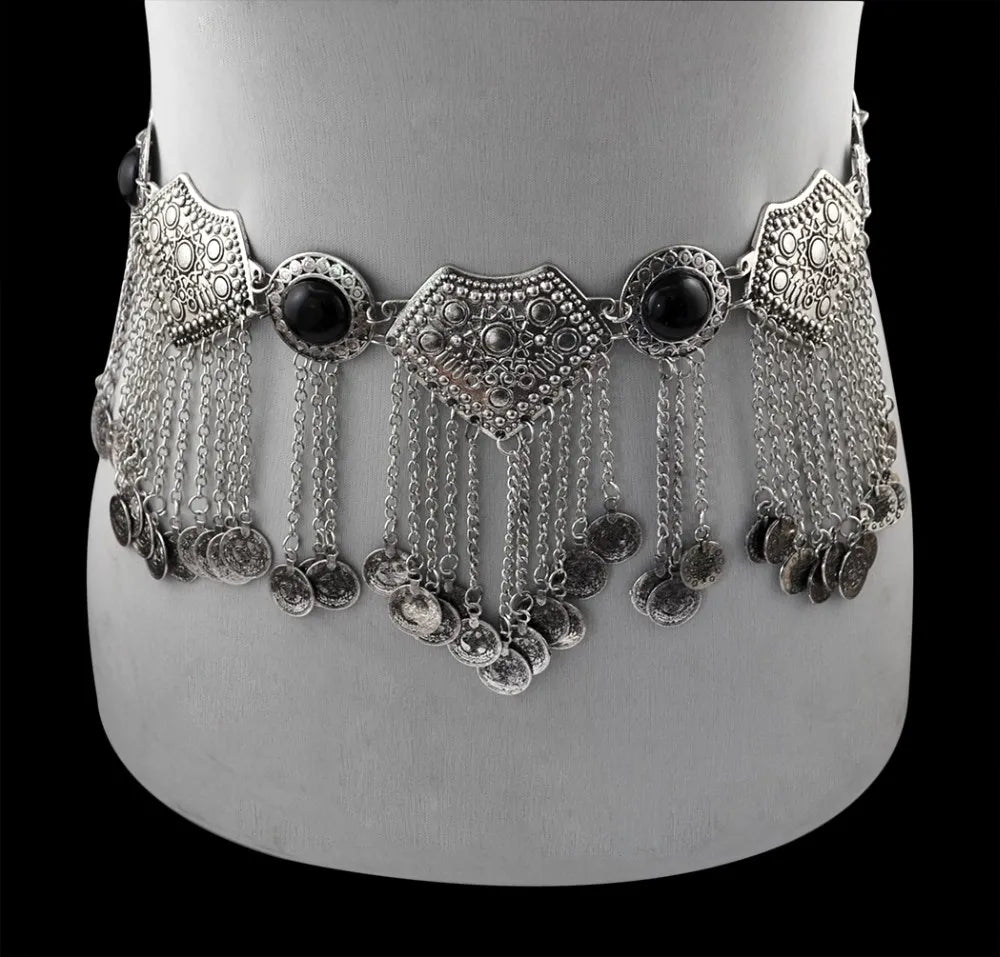 Gypsy Silver Shimmy Belts Belly Dance Hip Jewellery