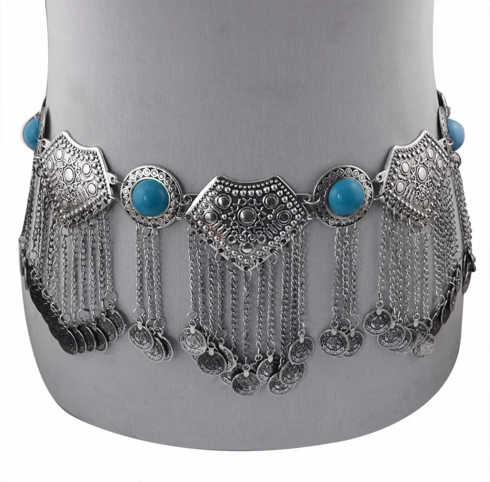 Gypsy Silver Shimmy Belts Belly Dance Hip Jewellery
