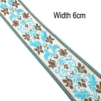 1M Boho Embroidered Jacquard Ribbons Trim DIY Craft