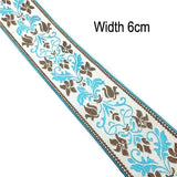 1M Boho Embroidered Jacquard Ribbons Trim DIY Craft