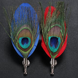 Feather Lapel Pin Brooch Hat Pin Handmade Suit Accessory Gift Idea