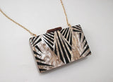 Pearlescent Acrylic Evening Clutch Bag