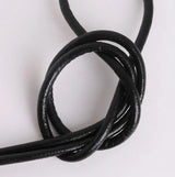 Round Single Strand Black Genuine Leather Cords 1.5mm 3mm 4mm 5mm 6mm