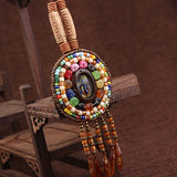 Handmade Beaded Leather Boho Necklaces