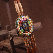 Handmade Beaded Leather Boho Necklaces