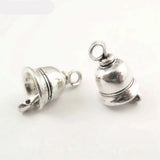 25 Small Bell Shape Charms Antique Silver Colour DIY Jewellery Making Charms