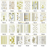 Golden Lotus Temporary Tattoos Mandala Butterfly Dream Catcher Body Art
