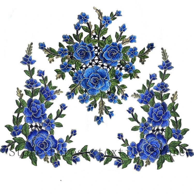 Embroidery Peony Patches Sew On Appliqué DIY Sewing Craft