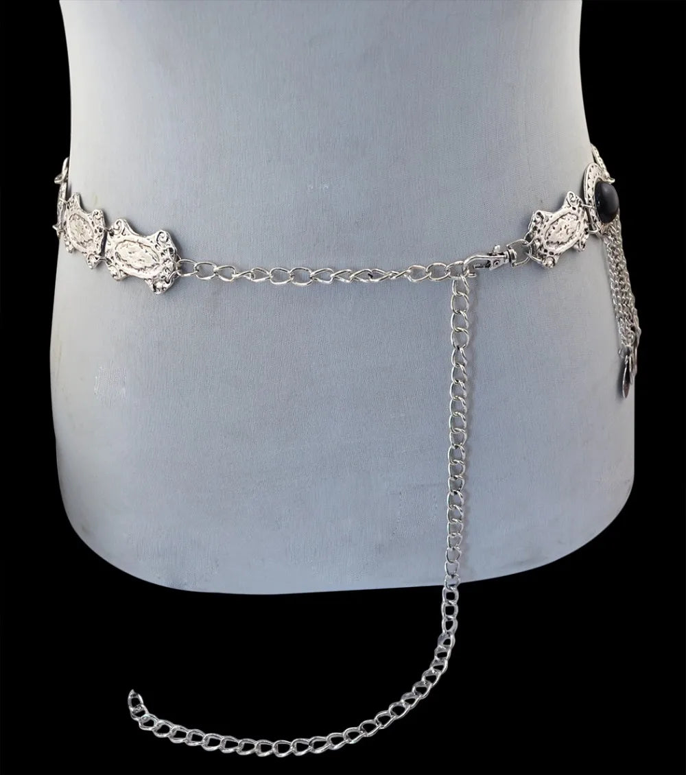 Gypsy Silver Shimmy Belts Belly Dance Hip Jewellery