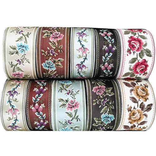 1M Boho Embroidered Jacquard Ribbons Trim DIY Craft