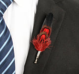 Feather Lapel Pin Brooch Hat Pin Handmade Suit Accessory Gift Idea