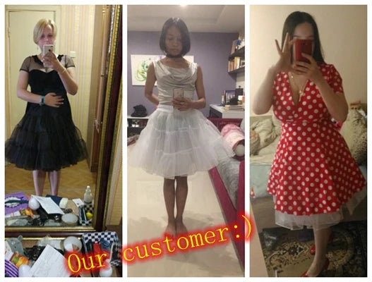 Colourfun Pettiskirts Cosplay Rockabilly Crinoline Underskirt
