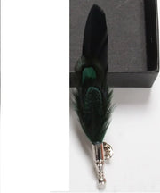 Feather Lapel Pin Brooch Hat Pin Handmade Suit Accessory Gift Idea