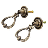 Two Antique Brass Furniture Hardware Handles Cabinet Knobs Drawer Pull