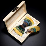 Handmade Woodland Feather Bow Ties & Lapel Pin Gift Box Set